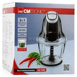 Чоппер Clatronic MZ 3580 2 в 1 (подрібнювач) чорний - мініатюра 4