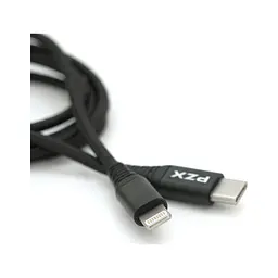 Кабель для передавання даних PZX USB-C to Lightning 2.1A 1.2m black (YT-PZX/V-109-M+L/B) - мініатюра 3