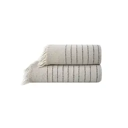 Рушник з льону Lotus Home - Line чорний 50x90 - мініатюра 8