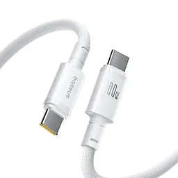 Дата кабель Baseus New Braided Type-C to Type-C 100W (2m) (E0426V) Moon White