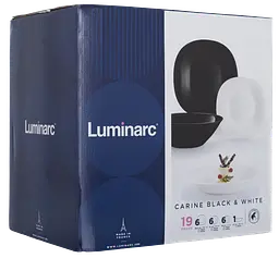 Сервіз столовий Carine White&Black, 18 предметів Luminarc kuh0016227 - мініатюра 8