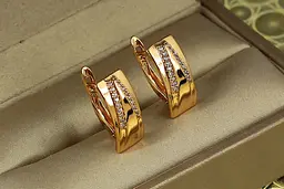 Сережки Xuping Jewelry Парус 1,6 см золотисті - мініатюра 2