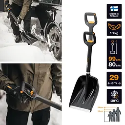 Телескопічна автомобільна лопата для снігу Fiskars X-series ™ 1057187 - мініатюра 4