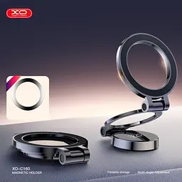 Автотримач XO C160 Universal Magnetic Tri-fold Cell Phone Holder чорний - мініатюра 6