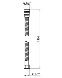 Шланг для душу Kroner KRP - SCH620 (CV031197) - мініатюра 2