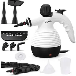 Ручний пароочисник GLOIL SC301 з 10 аксесуарами білий