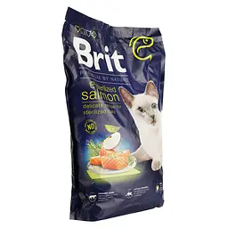 Сухий корм для стерилізованих котів Brit Premium by Nature Cat Sterilized Salmon з лососем 1.5 кг - мініатюра 3