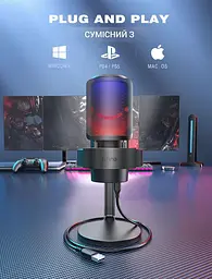 Мікрофон Fifine A8 RGB Ampligame (Ampligame A8) Б/в - мініатюра 6