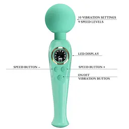 Вібромасажер PRETTY LOVE - Skyler Green, 10 vibration functions 9 speed levels PRETTY LOVE BW-055016LED-2 98569 - мініатюра 4