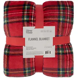 Плед Ardesto Christmas Flannel 160х200см, 100% поліестер, клітинка, червоний (ART0133PB)