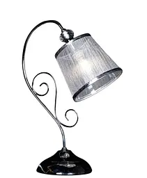 Настільна лампа Splendid Ray N30206/1T, E14, 40W, білий абажур, хромований корпус, для спальні