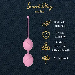 Вагінальні кульки Erospace Sweet Play A11, 19.6 см, рожевий - мініатюра 2