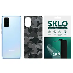 Захисна плівка SKLO Back (тил) Camo для Samsung Galaxy A12 Сірий / Army Gray
