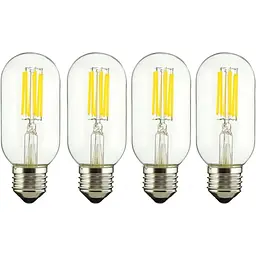 Гвинтова лампочка Aiwerttes E27 6W світлодіодна вінтажна Edison, T45 Холодний Білий 6000K