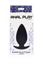 Силіконова анальна пробка Toy Joy Bubble Butt Player 10,5 см (чорний) - мініатюра 9