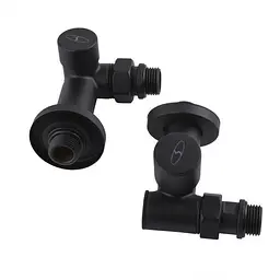 Набір кутових кранів Solomon TEN 7777 1/2" з американкою Black 30412 - мініатюра 4