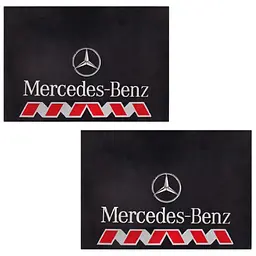 Бризковик універсальний Mercedes великий 600 х 400 мм червоний напис 2 шт