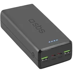 УМБ SBS 30000mAh 20W PD,QC, 2xUSB-A, 2xUSB-C Black