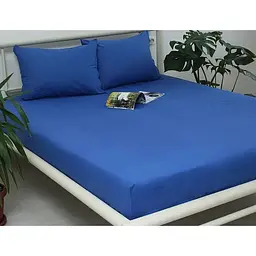 Простирадло на резинці з наволочками Tag Tekstil 180х200х20 Princess Blue