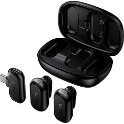 Мікрофонна радіосистема Hoco L26 AI USB-C Black (6942007677011) [176327] - мініатюра 2