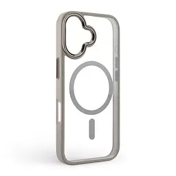 Чехол Apple iPhone 16, Unit MagSafe, серый, прозрачный, магсейф, противоударный, магнитный, панель-накладка с поддержкой MagSafe, с поддержкой беспроводной зарядки, TPU+PC, защита всего корпуса, ударопрочный, ArmorStandart (ARM78703) - мініатюра 2