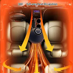 Компактний автомобільний тепловентилятор 12V для обігріву скла та салону - мініатюра 6