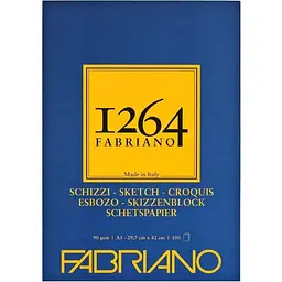 Склейка для рисунку та ескізів Fabriano 1264 А3 90г/м2 100л слонова кістка