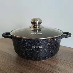 Каструля Vezzer з кришкою 22 см 3.5 л чорна (VZ8039) - мініатюра 5