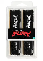 Пам'ять 32Gb x 2 (64Gb Kit) DDR4, 3200 MHz, Kingston Fury Beast, Black, 16-18-18, 1.35V, з радіатором (KF432C16BBK2/64) - мініатюра 5