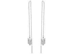Сережки Xuping TTM Stainless Steel колір Родій протяжки "Герб України" (161754)