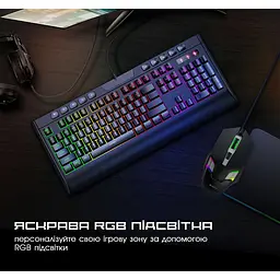 Комплект дротової ігрової клавіатури з мишкою Xtrike Me 2 в 1 з RGB  підсвіткою 11556 - мініатюра 5