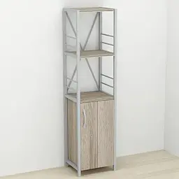 Етажерка 3/34 Ferrum-decor Серії Конект із тумбою 144x34x28 Сірий ДСП Сонома Трюфель (FRD-104439)
