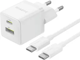 Мережевий зарядний пристрій Baseus Palm C+U 30W EU with USB-C to USB-C cable white (P1011160A213-01)