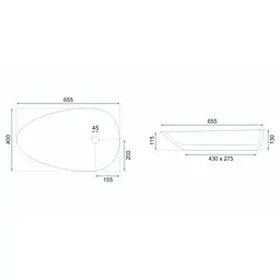 Умивальник Rea Greta 40x65,5 white (REA-U8537) - мініатюра 5