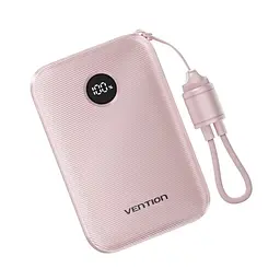 Батарея універсальна Vention 10000mAh, 22.5W, PD, QC, Pink (FKAP0-C) - мініатюра 3