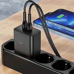МЗП Hoco N35 Streamer PD45W (2USB-C) Black - мініатюра 4
