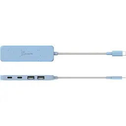 USB-Хаб j5create JCH342EC-N USB-C на 2 USB-A/2 USB-C, блакитний (JCH342EC-N) - мініатюра 4
