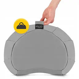 Подушка для йоги та медитації 4FIZJO Zafu напівкругла 40 x 30 x 12 см Grey (P-5907739315502) - мініатюра 4