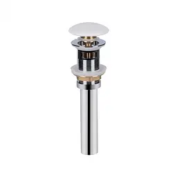 Донний клапан для раковини Qtap PU02O 70х70х227.5 White з переливом - мініатюра 2