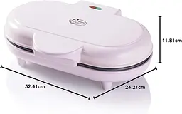 Вафельниця Bestron ADWM1000P, рожева - мініатюра 3