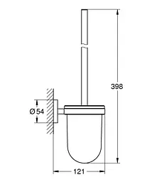 Туалетний йоржик у комплекті Grohe Essentials 40374DC1 Хром матовий - мініатюра 2