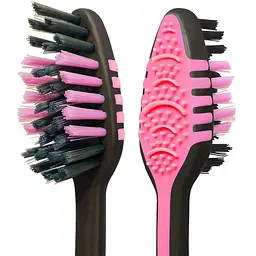 Зубна щітка Colgate Зигзаг Деревне вугілля середньої жорсткості рожева - мініатюра 4
