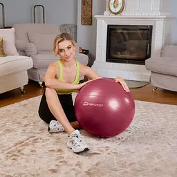 Фітбол Hop-Sport 45см HS-R045YB сливовий + насос - мініатюра 5