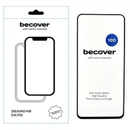 Скло захисне BeCover Xiaomi Redmi 12 4G 10D Black (711369) - мініатюра 1