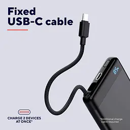 Trust Акумулятор портативний літій-іонний power bank Trust Fiera, 10000мА·рік, 2хUSB-C, 20W, PD/QC 3.0, чорний - мініатюра 3