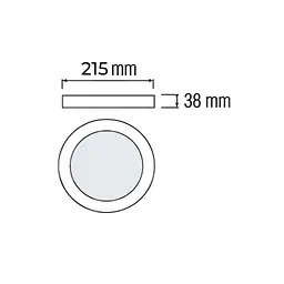 Світлодіодний світильник Horoz Electric Catalina-24 24W 3CCT 3000K-4000K-6400K чорний - мініатюра 2