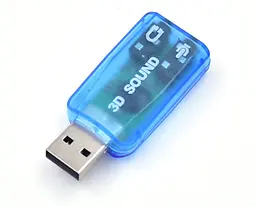 Звукова карта Dynamode USB 6(5.1) каналів 3D RTL, блакитна