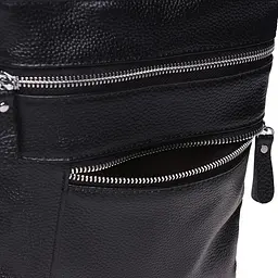 Чоловіча сумка Borsa Leather K1307 24x21x1 см Чорний (14715) - мініатюра 6