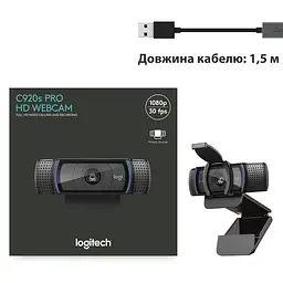 Веб-камера Logitech C920S Pro HD Black (960-001252) - мініатюра 10