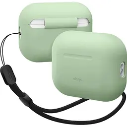 Чохол Elago Silicone Basic Case with Nylon Lanyard Pastel Green для AirPods Pro 2nd Gen зелений (EAPP2SC-BA+ROSTR-PGR) - мініатюра 2